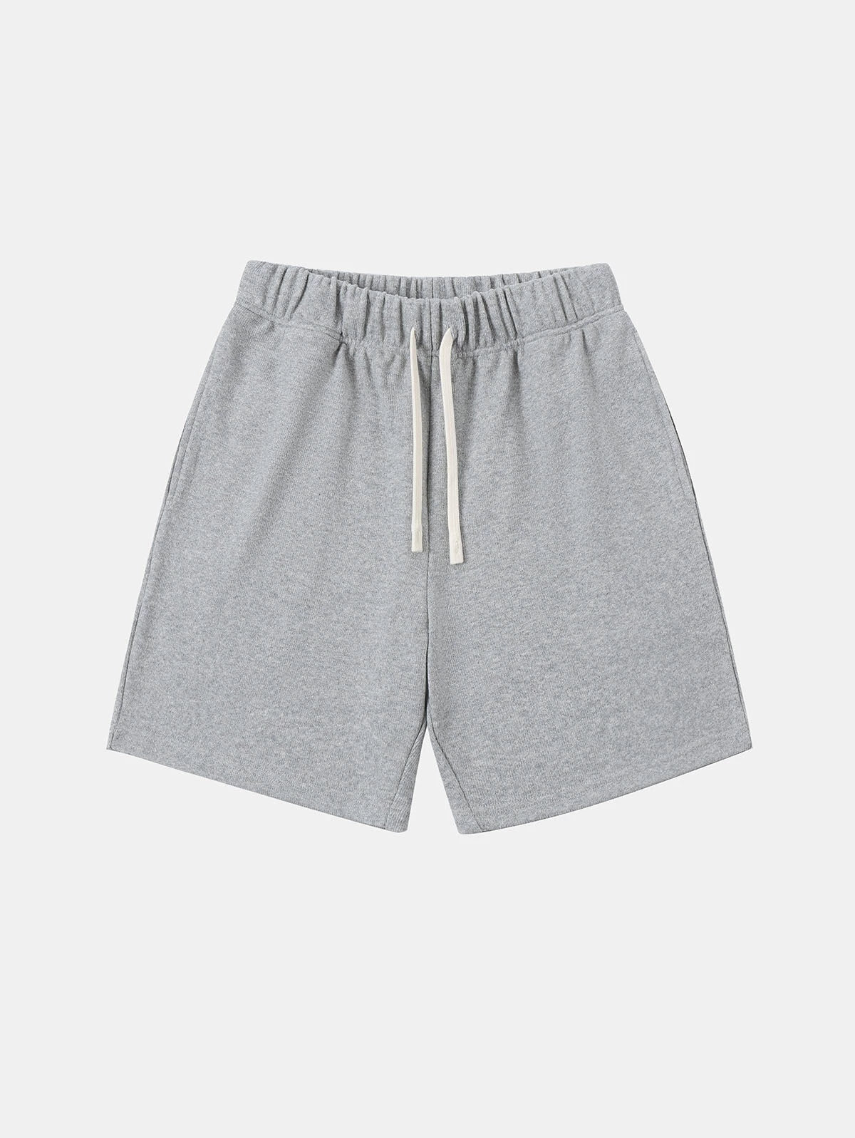 400 GSM COARSE NEEDLE 'FLOWER GRAY' SHORTS
