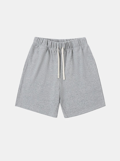 400 GSM COARSE NEEDLE 'FLOWER GRAY' SHORTS