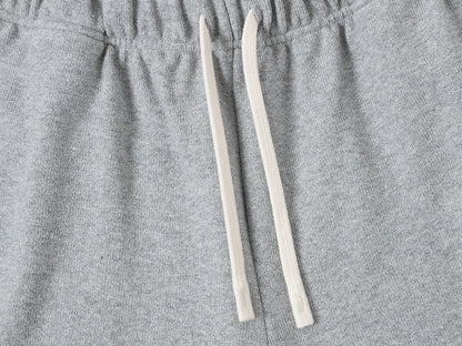 400 GSM COARSE NEEDLE 'FLOWER GRAY' SHORTS