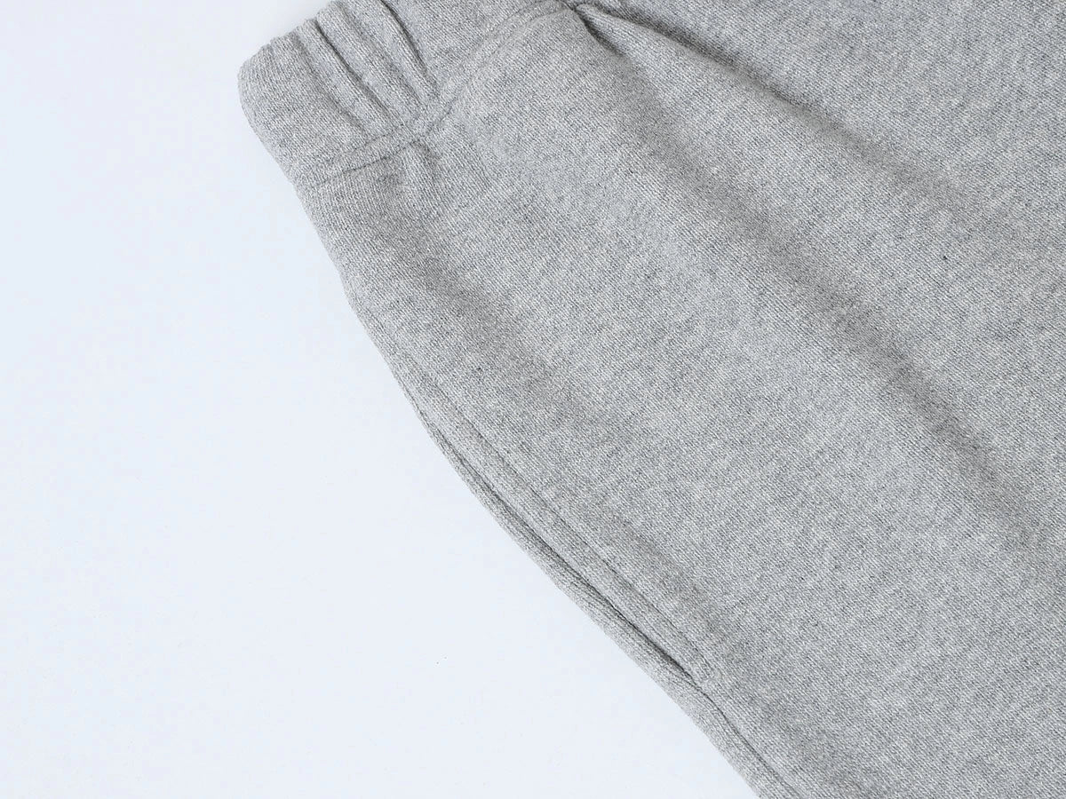 400 GSM COARSE NEEDLE 'FLOWER GRAY' SHORTS