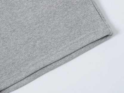 400 GSM COARSE NEEDLE 'FLOWER GRAY' SHORTS