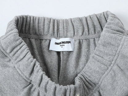 400 GSM COARSE NEEDLE 'FLOWER GRAY' SHORTS