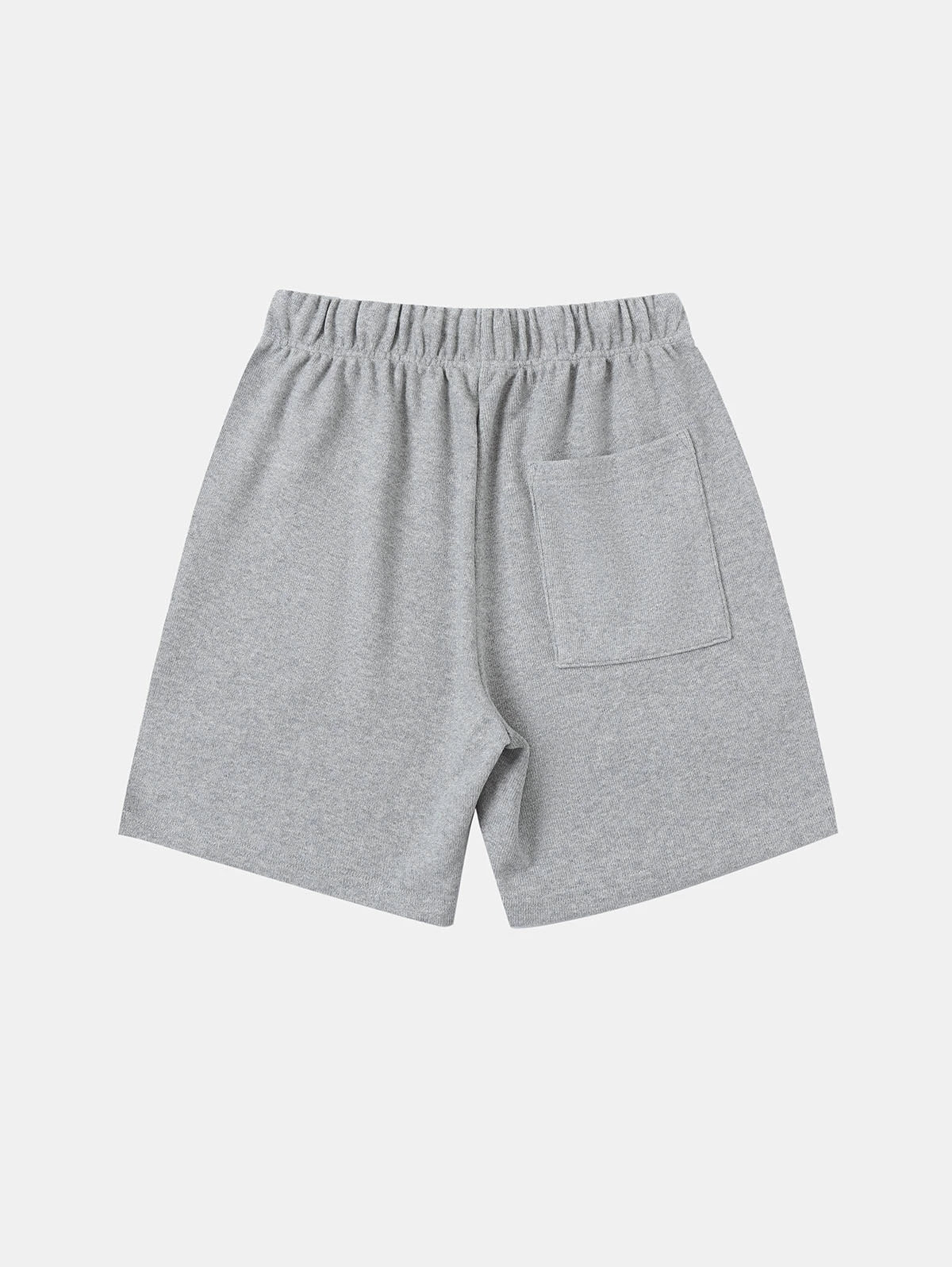 400 GSM COARSE NEEDLE 'FLOWER GRAY' SHORTS