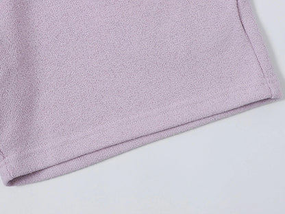 400 GSM COARSE NEEDLE 'LIGHT PURPLE' SHORTS