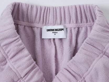 400 GSM COARSE NEEDLE 'LIGHT PURPLE' SHORTS