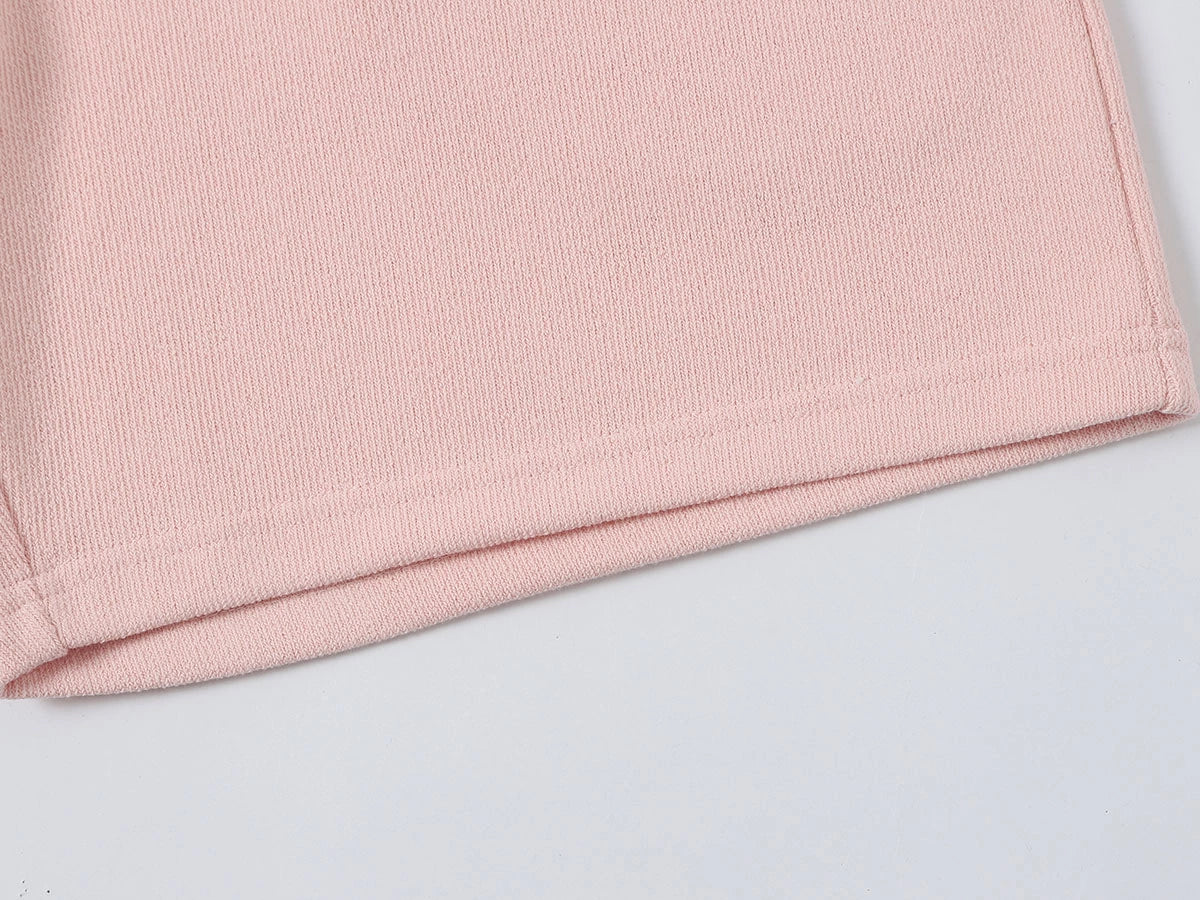 400 GSM COARSE NEEDLE 'LIGHT PINK' SHORTS