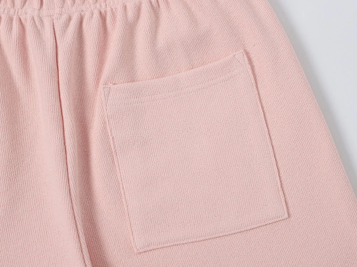 400 GSM COARSE NEEDLE 'LIGHT PINK' SHORTS