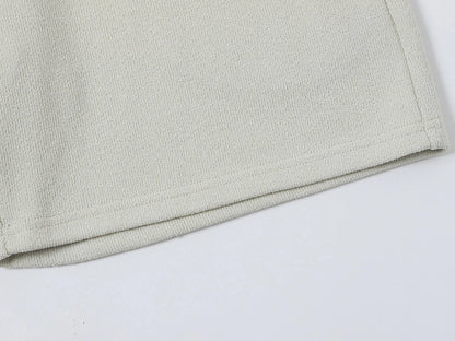 400 GSM COARSE NEEDLE 'OFF-WHITE' SHORTS