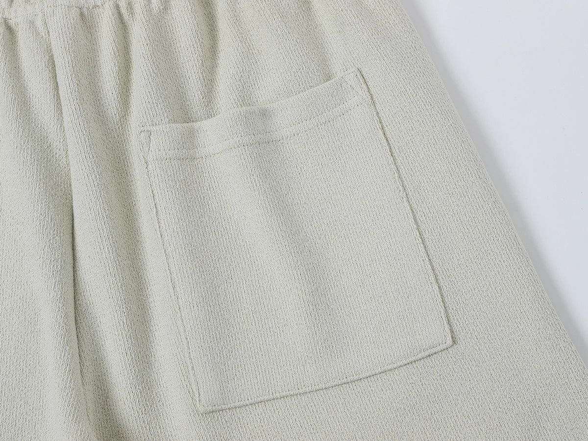 400 GSM COARSE NEEDLE 'OFF-WHITE' SHORTS