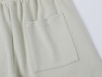 400 GSM COARSE NEEDLE 'OFF-WHITE' SHORTS