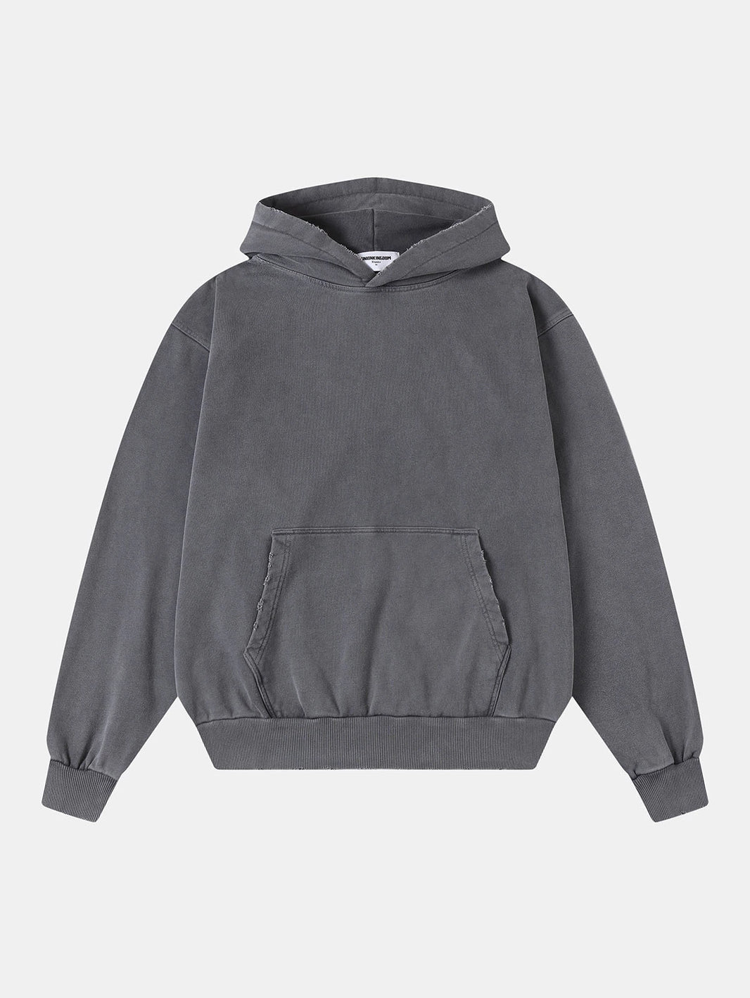 450 GSM CROPPED FIT 'WASHED GRAY' HOODIE