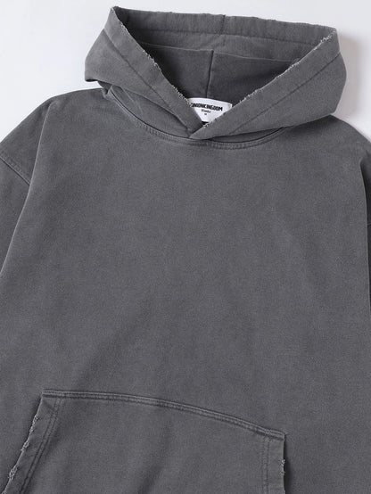 450 GSM CROPPED FIT 'WASHED GRAY' HOODIE