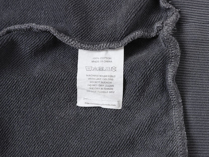 450 GSM CROPPED FIT 'WASHED GRAY' HOODIE
