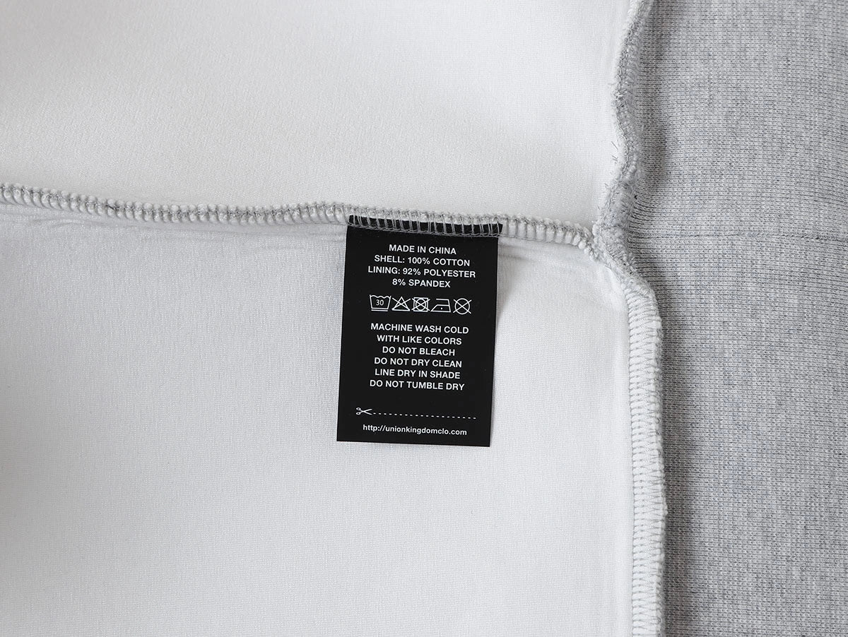 630 GSM BOXY CROPPED FIT QUARTER-ZIP 'FLOWER GRAY’ SWEATER