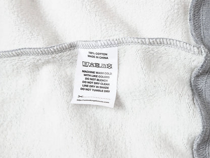 480 GSM  FLEECE CROPPED FIT 'FLOWER GRAY' ZIP-UP HOODIE