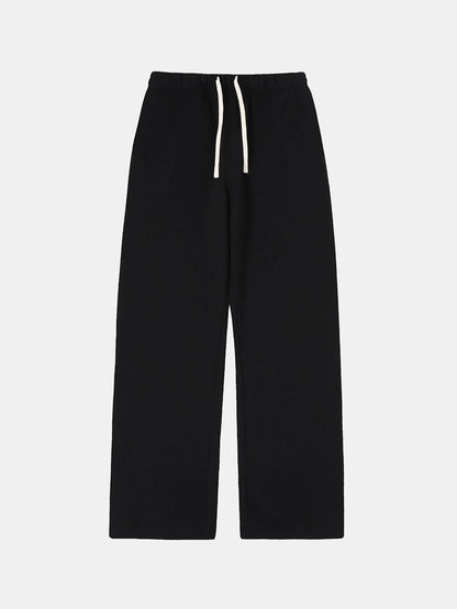 420 GSM STRAIGHT 'BLACK' SWEATPANTS