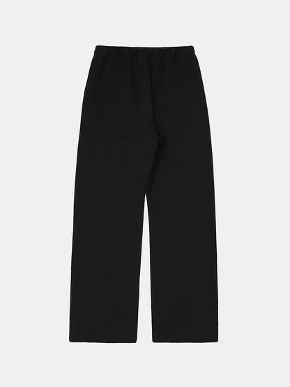420 GSM STRAIGHT 'BLACK' SWEATPANTS