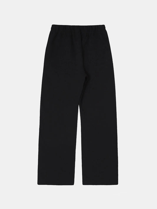 420 GSM STRAIGHT 'BLACK' SWEATPANTS