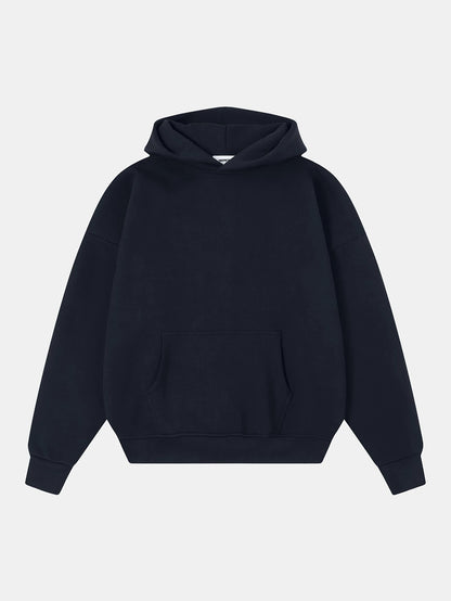 520 GSM BOXY CROPPED FIT ’NAVY BLUE' HOODIE