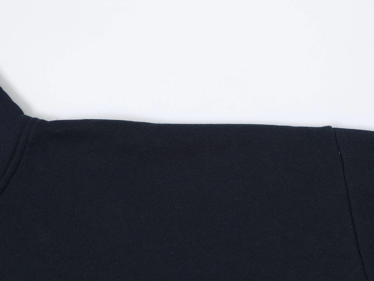 520 GSM BOXY CROPPED FIT ’NAVY BLUE' HOODIE