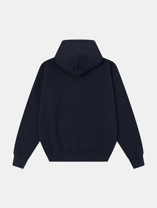 520 GSM BOXY CROPPED FIT ’NAVY BLUE' HOODIE
