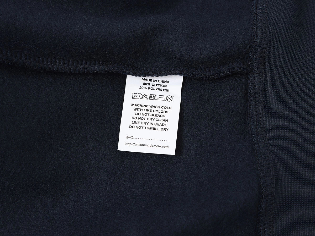 520 GSM BOXY CROPPED FIT ’NAVY BLUE' ZIP-UP HOODIE