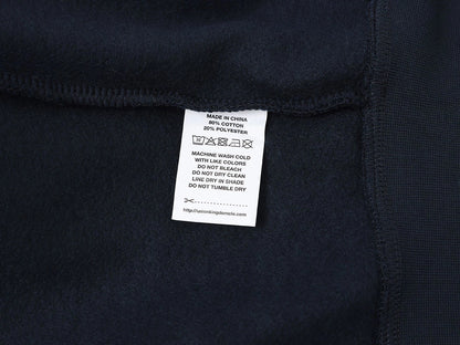 520 GSM BOXY CROPPED FIT ’NAVY BLUE' ZIP-UP HOODIE