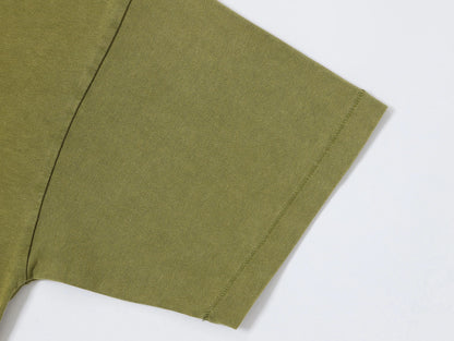 250 GSM LOOSE FIT 'WASHED MOSS GREEN' T-SHIRT