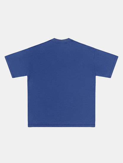 250 GSM LOOSE FIT ' WASHED BLUE' T-SHIRT