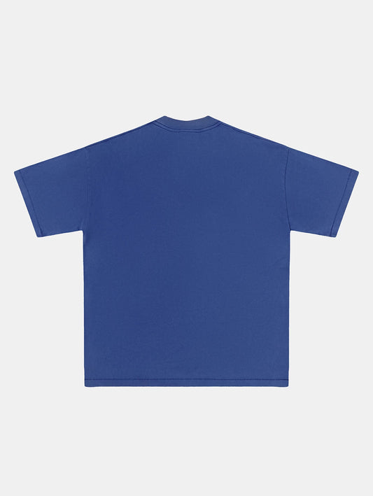 250 GSM LOOSE FIT ' WASHED BLUE' T-SHIRT