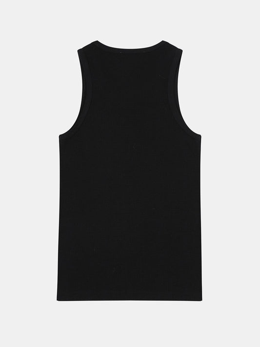 360 GSM WAFFLE WEAVE 'BLACK' TANK