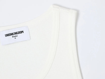 360 GSM WAFFLE WEAVE 'WHITE' TANK