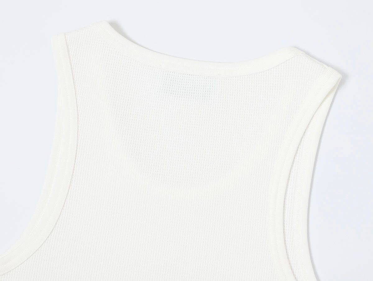 360 GSM WAFFLE WEAVE 'WHITE' TANK