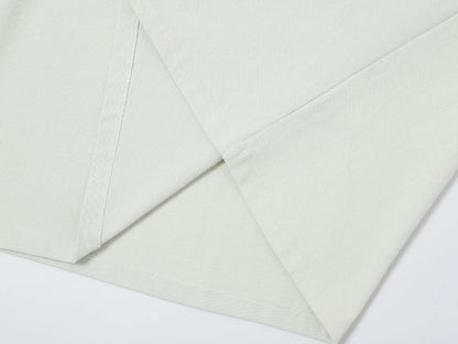 320 GSM BOXY CROPPED 'WASHED OFF WHITE' T-SHIRT