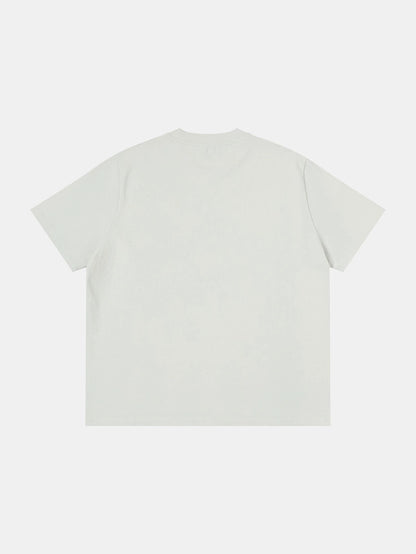 320 GSM BOXY CROPPED 'WASHED OFF WHITE' T-SHIRT