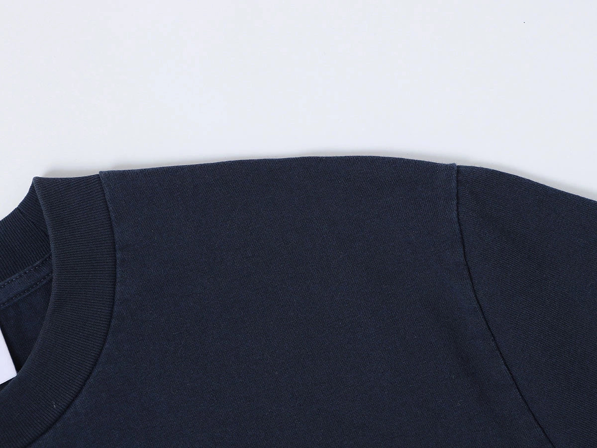 320 GSM BOXY CROPPED 'WASHED NAVY BLUE'  T-SHIRT