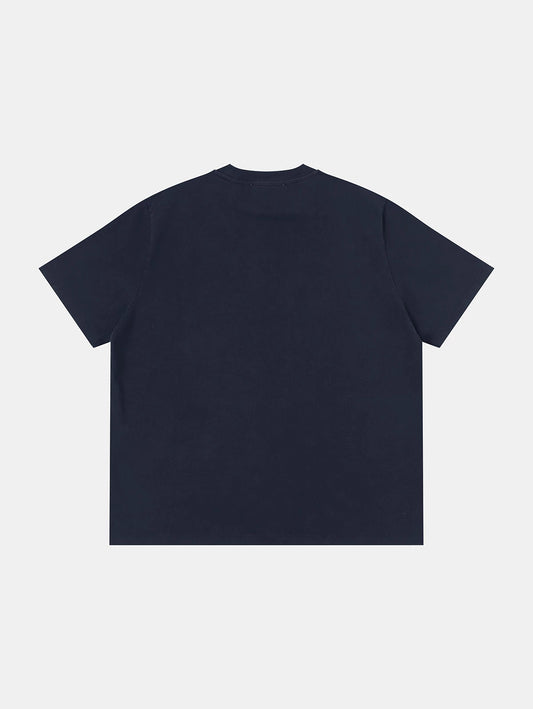 320 GSM BOXY CROPPED 'WASHED NAVY BLUE'  T-SHIRT