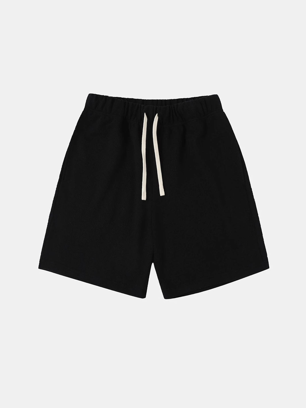 400 GSM COARSE NEEDLE 'BLACK' SHORTS