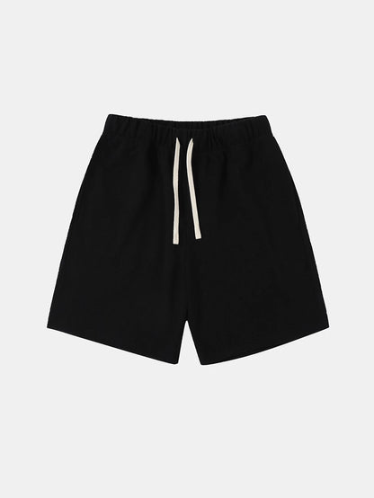400 GSM COARSE NEEDLE 'BLACK' SHORTS