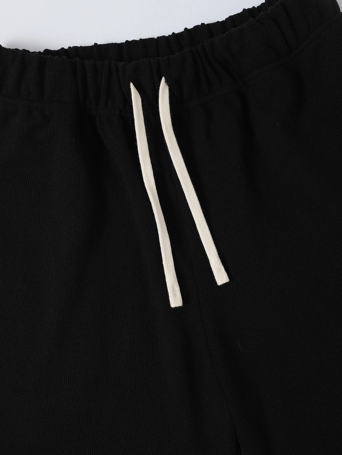 400 GSM COARSE NEEDLE 'BLACK' SHORTS