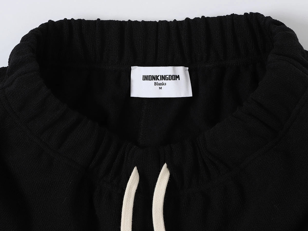 400 GSM COARSE NEEDLE 'BLACK' SHORTS