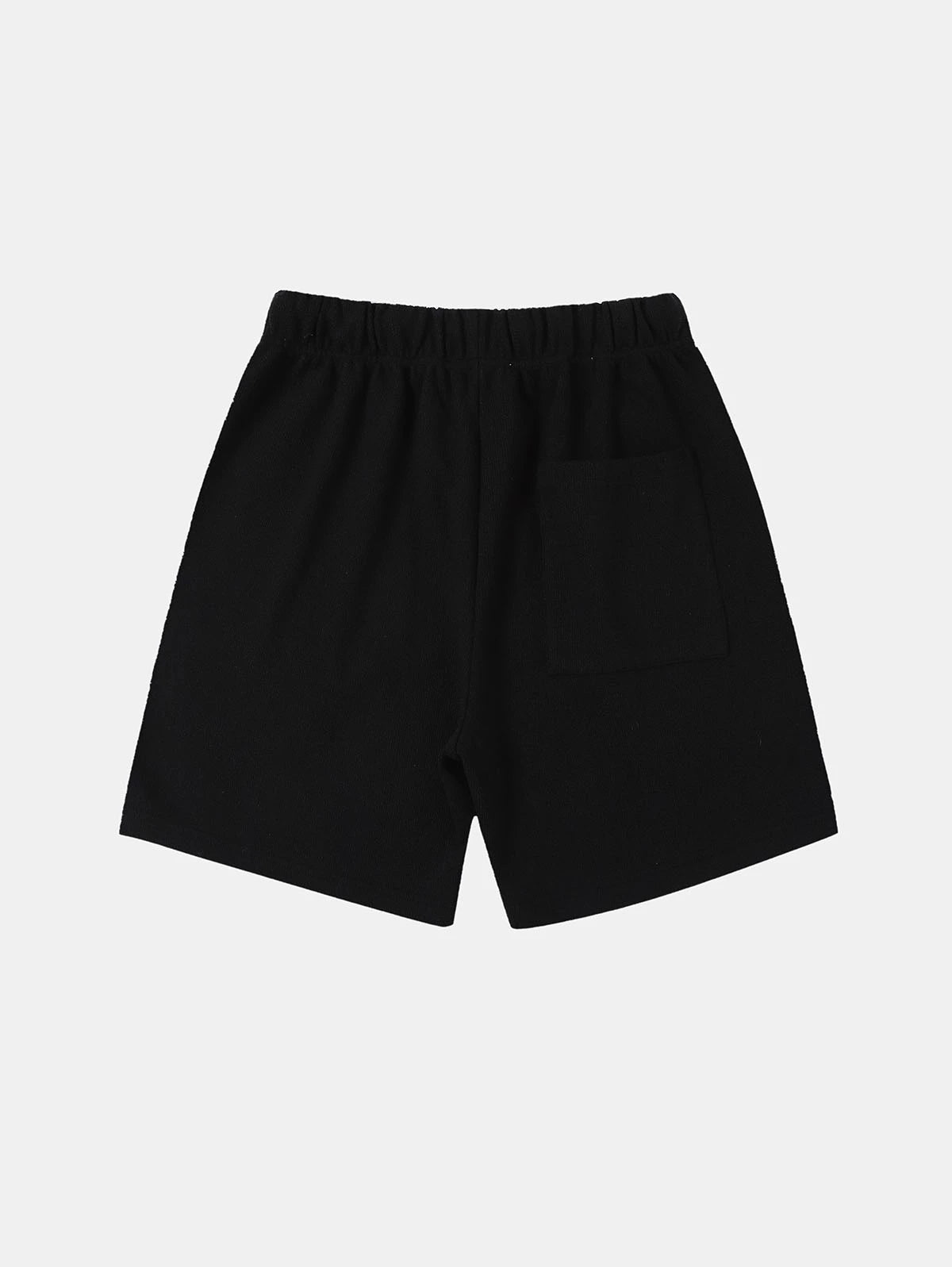 400 GSM COARSE NEEDLE 'BLACK' SHORTS