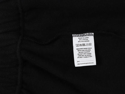 400 GSM COARSE NEEDLE 'BLACK' SHORTS