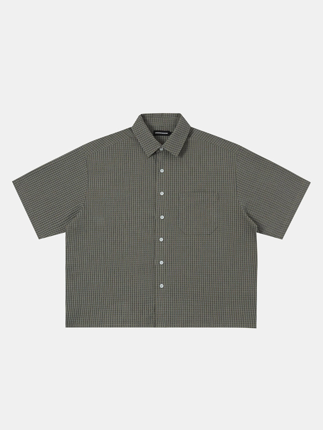 BOXY CROPPED FIT 'GREEN' PLAID SHIRT