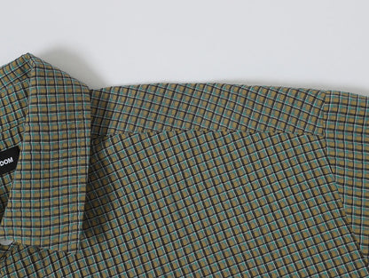 BOXY CROPPED FIT 'GREEN' PLAID SHIRT