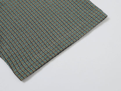 BOXY CROPPED FIT 'GREEN' PLAID SHIRT