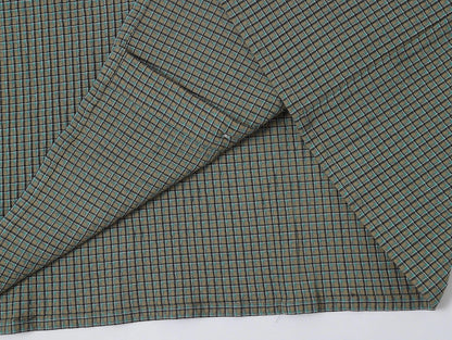 BOXY CROPPED FIT 'GREEN' PLAID SHIRT
