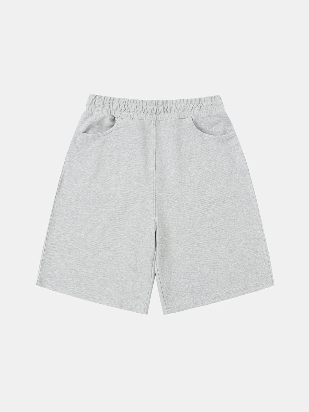 420 GSM MID-LENGTH LOOSE FIT 'FLOWER GRAY' SHORTS
