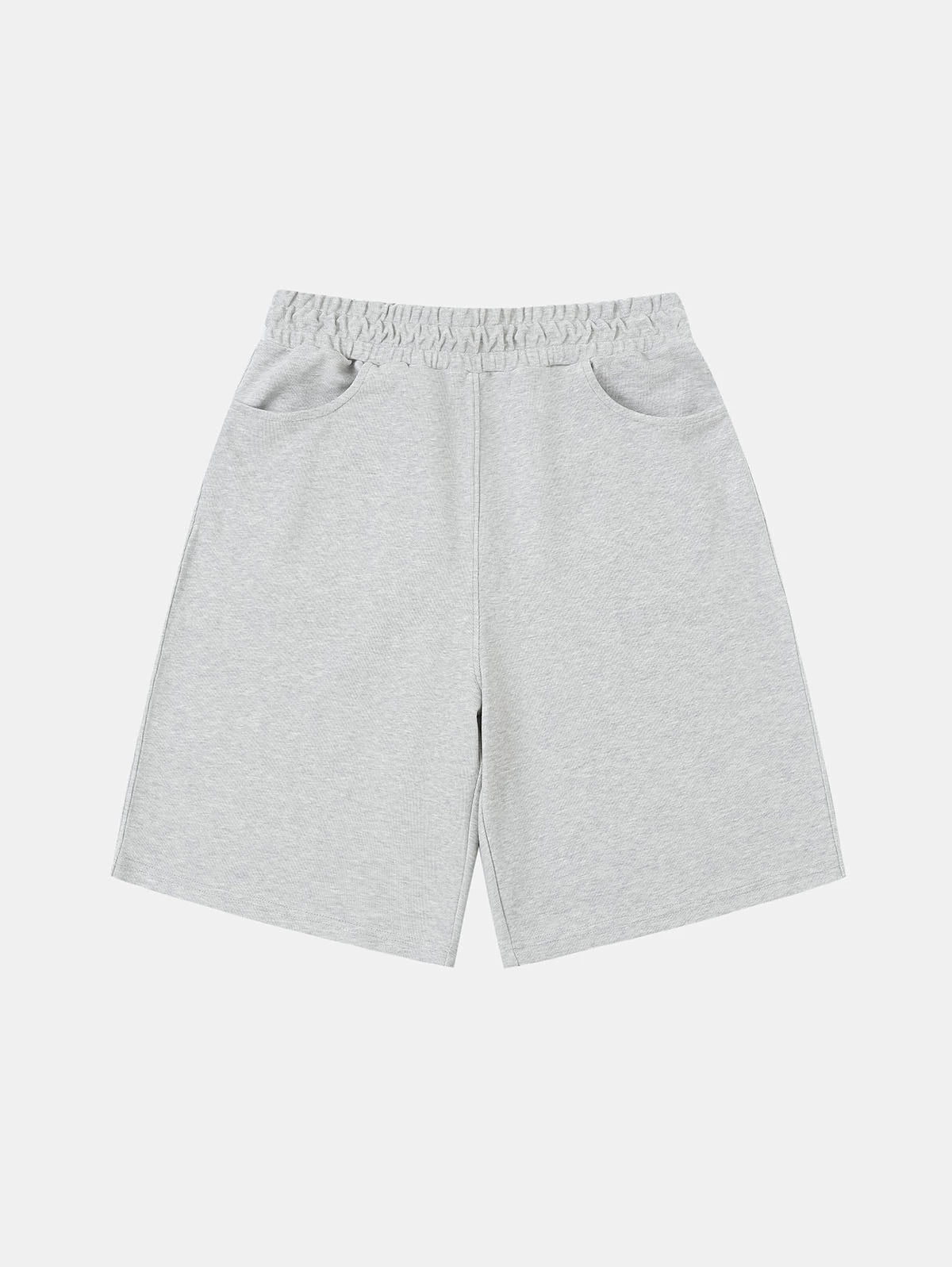 420 GSM MID-LENGTH LOOSE FIT 'FLOWER GRAY' SHORTS