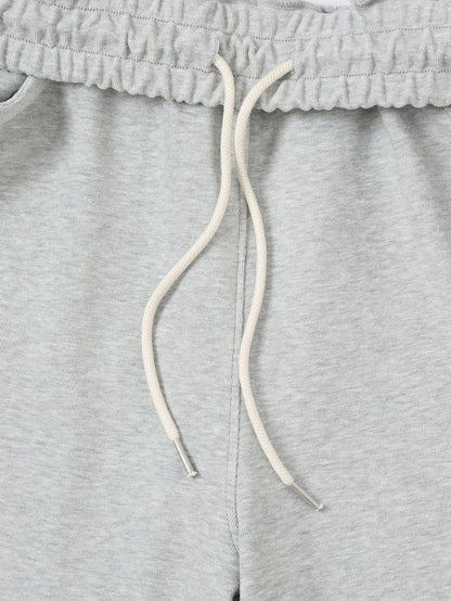 420 GSM MID-LENGTH LOOSE FIT 'FLOWER GRAY' SHORTS